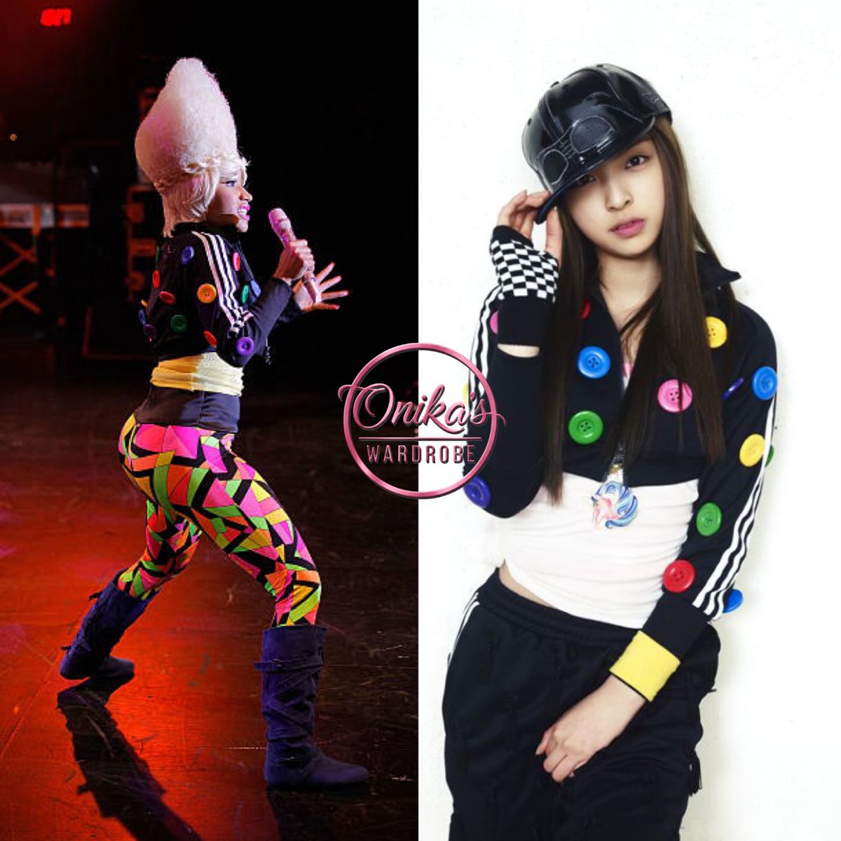 onikaswardrobe's tweet photo. Casio TRYX Digital Camera Launch in New York, NY. (4/7/11)
Nicki Minaj wearing a pair of Pink Kaleidoscope Leggings from MessQueen & Adidas Originals x Jeremy Scott buttons crop jacket
#Fashion #Style #Nickiminaj #pinkfriday #barbz #adidas #jeremyscott #messqueen #onikaswardrobe