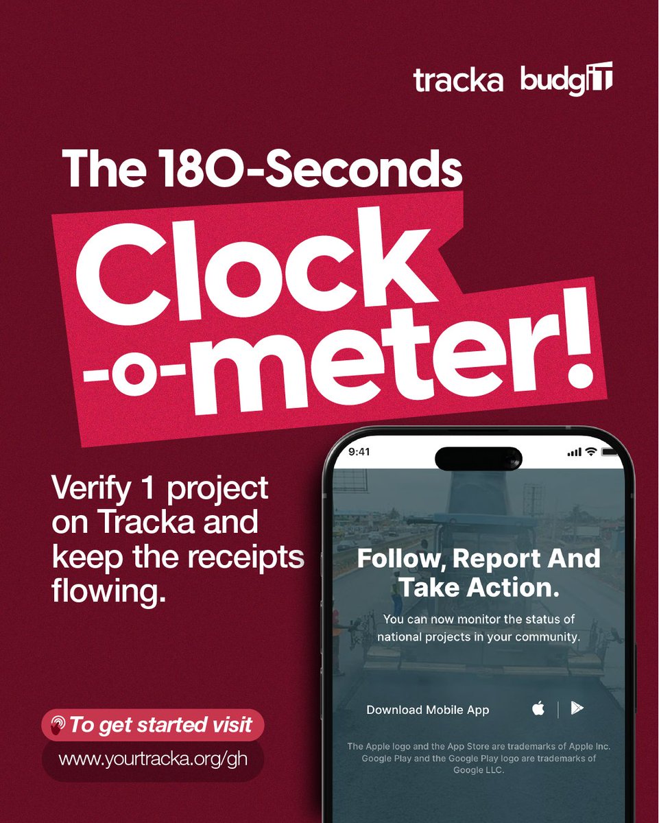 BudgITgh's tweet image. POV You: “I don’t have time for politics.”😒 

Us: Good, because this takes only 180 seconds.😏 

Verify 1 project on Tracka and keep the receipts flowing.❕⚡️ 

Tap here to get to it! Go on...clock it!🤏😌
yourtracka.org/gh

#GetInvolved #Tracka #GenzActive

@gyaigyimii