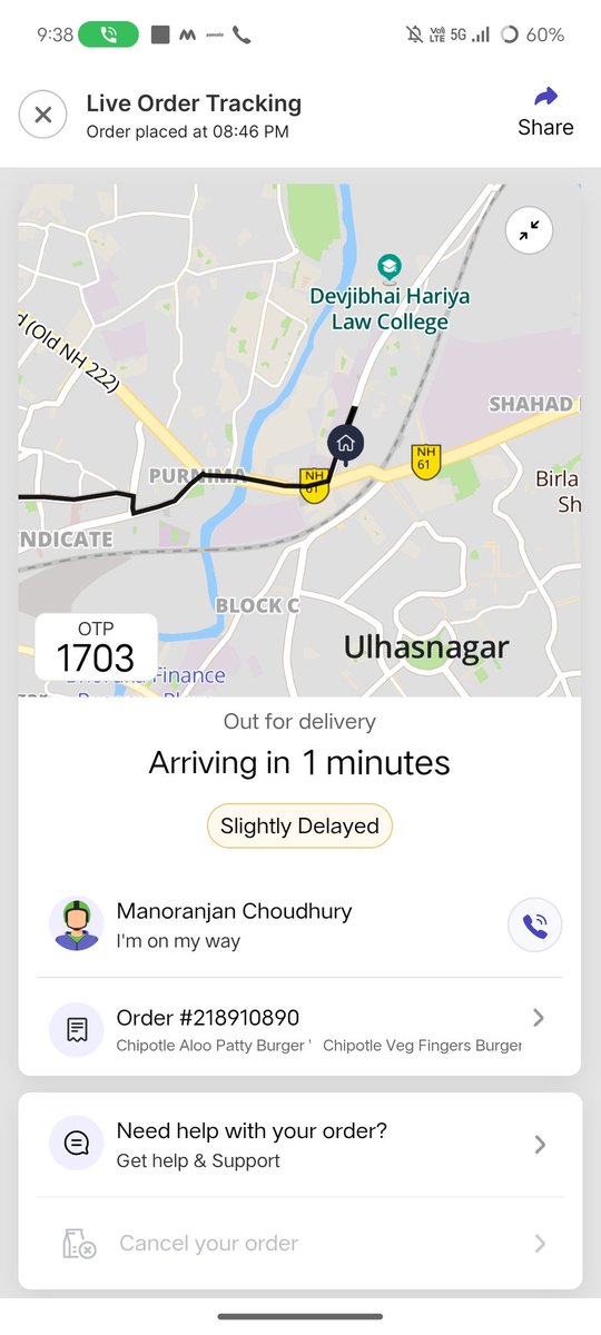 AayushChoumal's tweet image. .@EatSureHQ @faasos Order #218910890 (Kalyan West) placed at 8:45 is 90 mins late. Outlet says rider had an accident—terrible news, but I’ve had constant delays here before. No refund or replacement offered yet. I need an update and a resolution NOW. #EatSure #Faasos #BadService