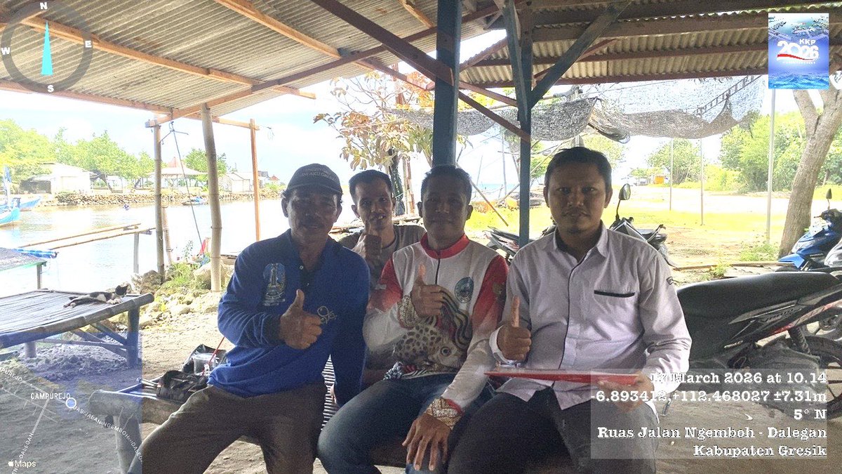 FaithZulkarnain's tweet photo. Pendampingan Akses Teknologi Terekomendasi pada KUB Wisata Mancing Desa Dalegan Kec. Panceng pada Tanggal 17 Maret 2026 tentang perawatan Alat Tangkap Ikan @bppsdm_puslatkp @kkpgoid  @bppsdm_bp3bwi https://t.co/HNOqyiCKJ8