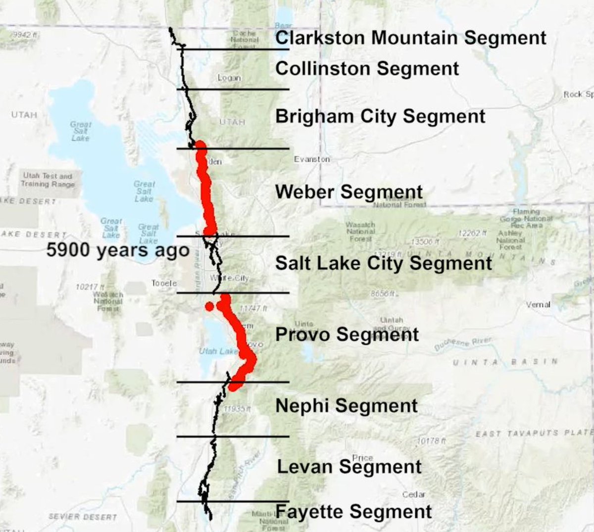 Since 1847, Utah has seen 17 earthquakes of M5.5+, but the geologic record shows a history of M6.5+ "big ones" long before settlement. See the data for yourself on this interactive GIS StoryMap: 🔗 arcg.is/DCu05
Stay prepared: 🔗 Earthquakes.Utah.gov
#UtahGeology