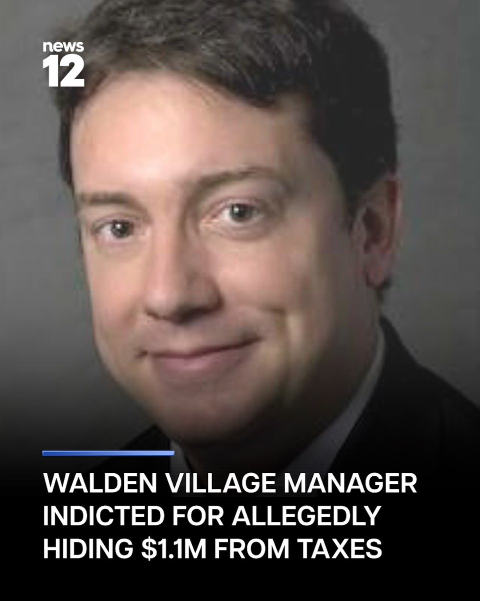 News12HV's tweet image. INDICTMENT: The village manager of Walden has been indicted by federal prosecutors for allegedly hiding more than $1.1 million in income on his tax returns.

#News12 #Walden #HudsonValley #Indictment #TaxFraud  

tinyurl.com/hwrvp5d6