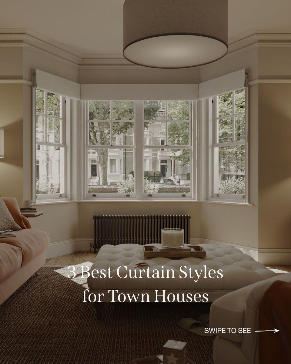 pleat_home's tweet photo. Town house windows are a brief we love. The proportions, the light, the height — there's nothing quite like them. Here are our 3 favourite pleat styles that we keep coming back to 🏡 https://t.co/uikueP03FY