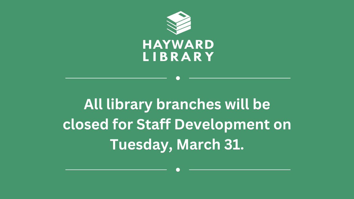 Hayward Library tweet media