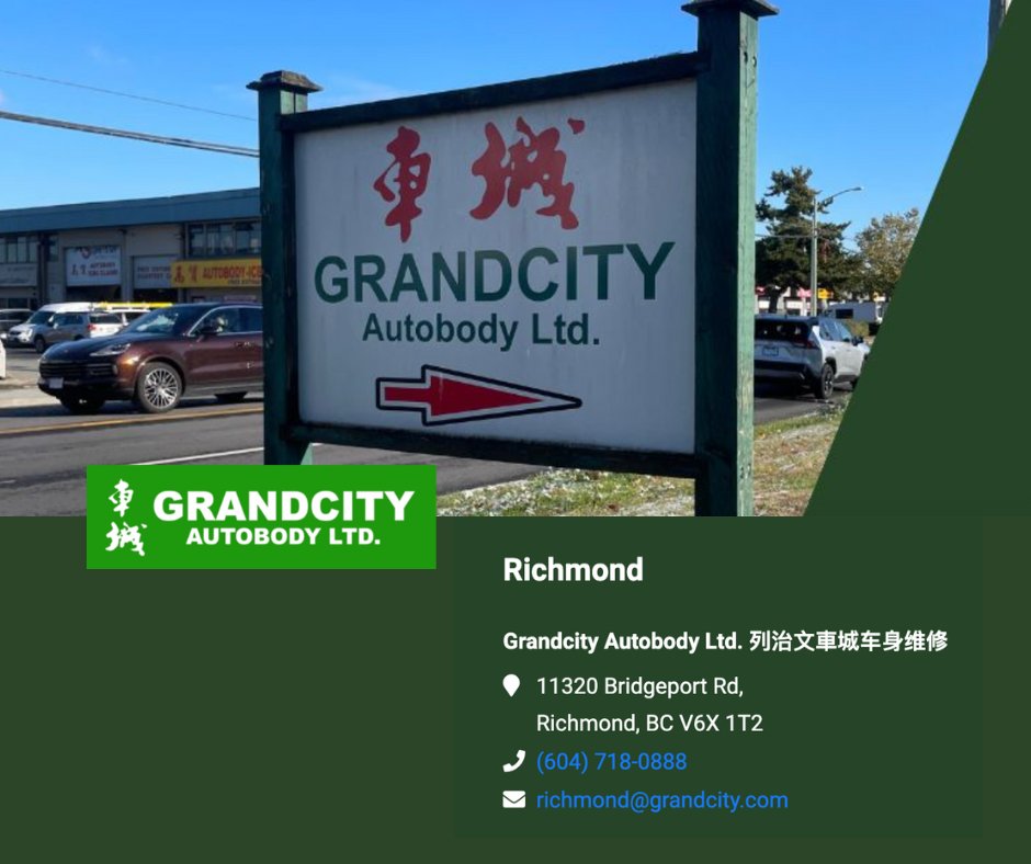 GrandcityAuto's tweet photo. Whether you’re in Richmond or Vancouver, we’ve got you covered with collision repairs, ICBC claims assistance and friendly customer service! 🙌
📲 Call us now to book an appointment – let’s get your car looking brand new again!

 #AutobodyVancouver #Vancouver #Richmond https://t.co/pad88NGOg2