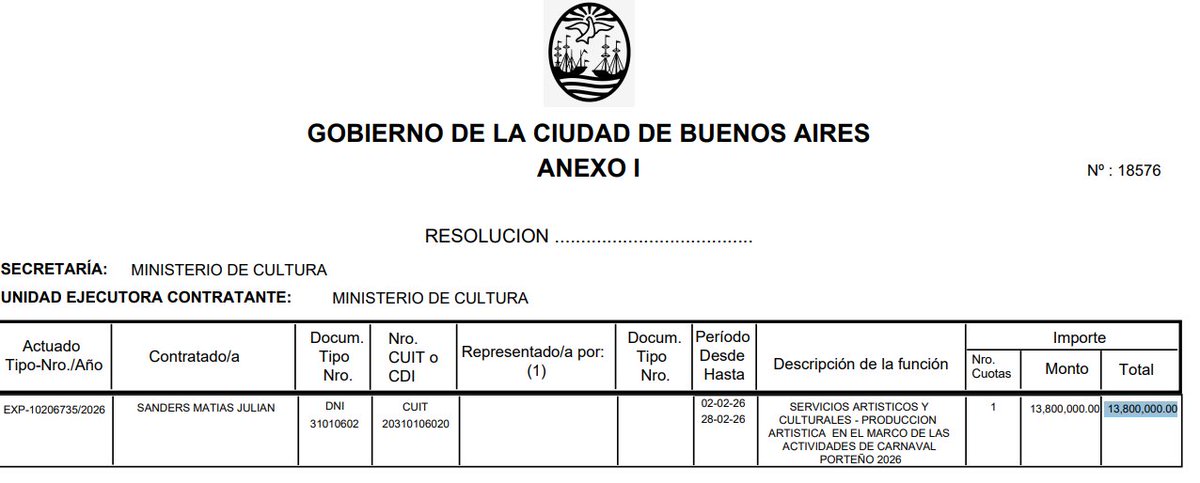 AguanteCerebro's tweet photo. Matías es socorrista? Y cobró 13,8 millones de pesos por "producción artística" en el último carnaval? https://t.co/duGwIhKoDr