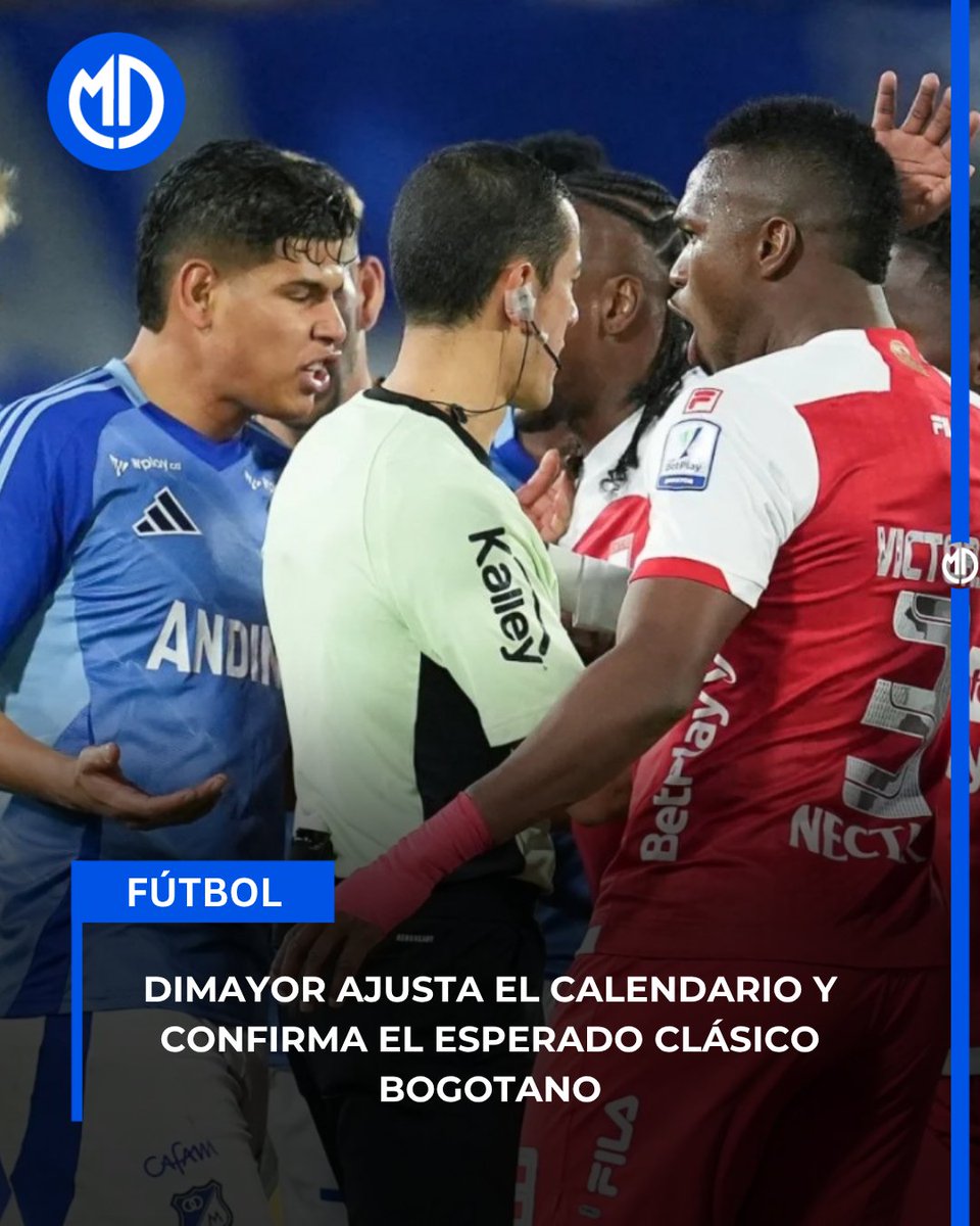 🚨 OFICIAL: Millonarios vs Santa Fe se jugará el 12 de abril (2:00 p.m.) en El Campín.

El horario ya genera polémica entre hinchas 👀

Conoce más detalles 👇
mundodeportescol.co/dimayor-ajusta…

#LigaBetPlay #ClasicoCapitalino