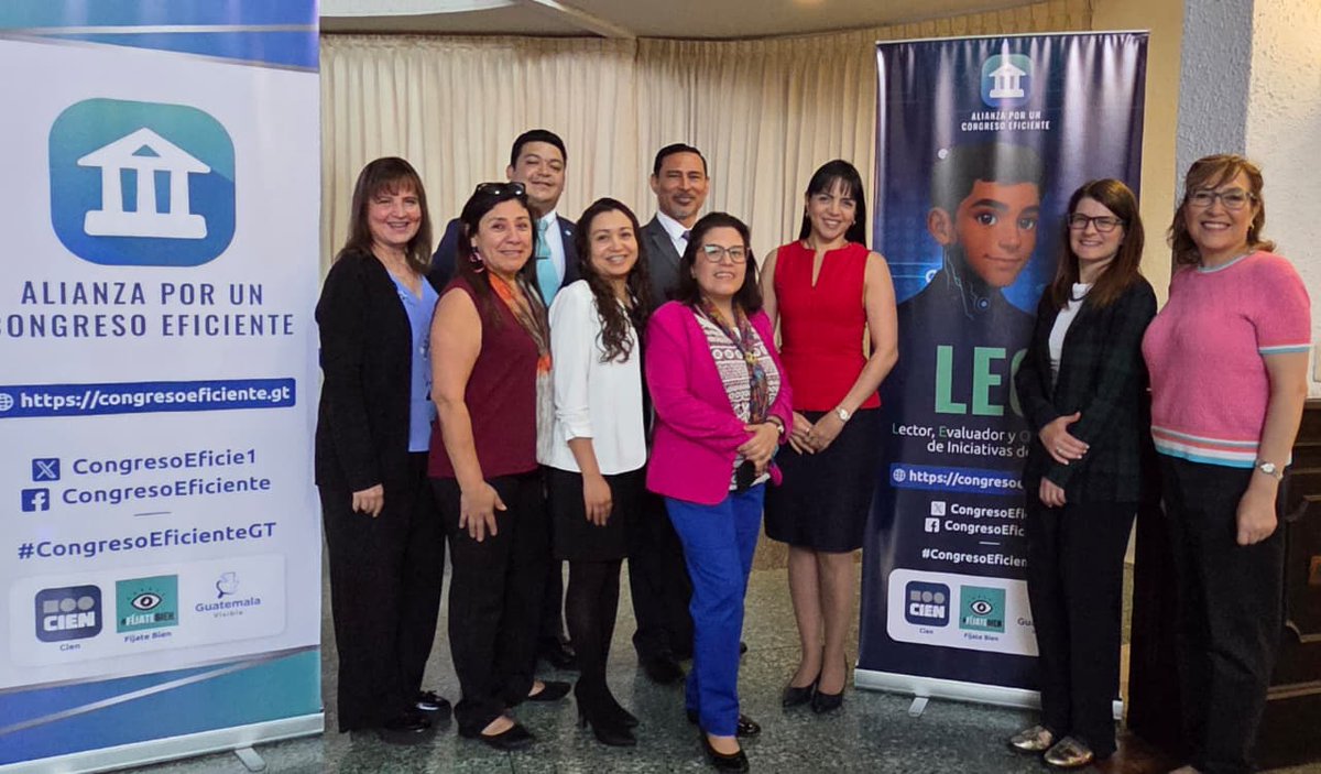 CIENgt's tweet image. 🔖 El día de hoy la Alianza por un #CongresoEficienteGT presentó a LEO - Lector, Evaluador y Observador de Iniciativas de Ley. Un asistente virtual gratuito desde la pag web congresoeficiente.gt para que todos puedan tener más información de las iniciativas del @CongresoGuate