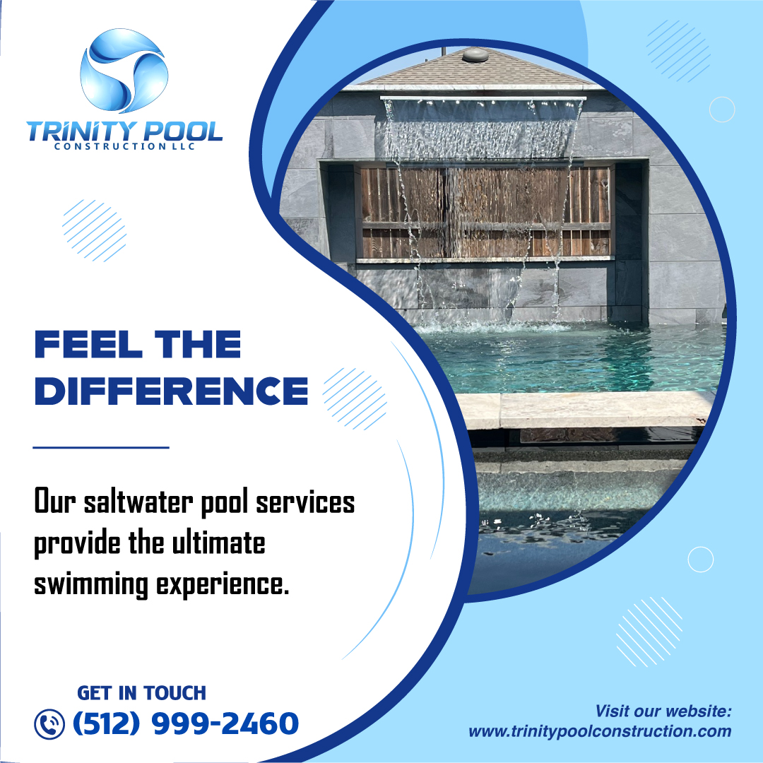 PoolTrinity's tweet image. Tired of red eyes and chlorine? Switch to gentle saltwater pools with automated care. Call (512) 999-2460 or visit trinitypoolconstruction.com. 

#poolsafety #familyhome #smartpool #landscapedesign #poolcover #homesafety #backyardfun