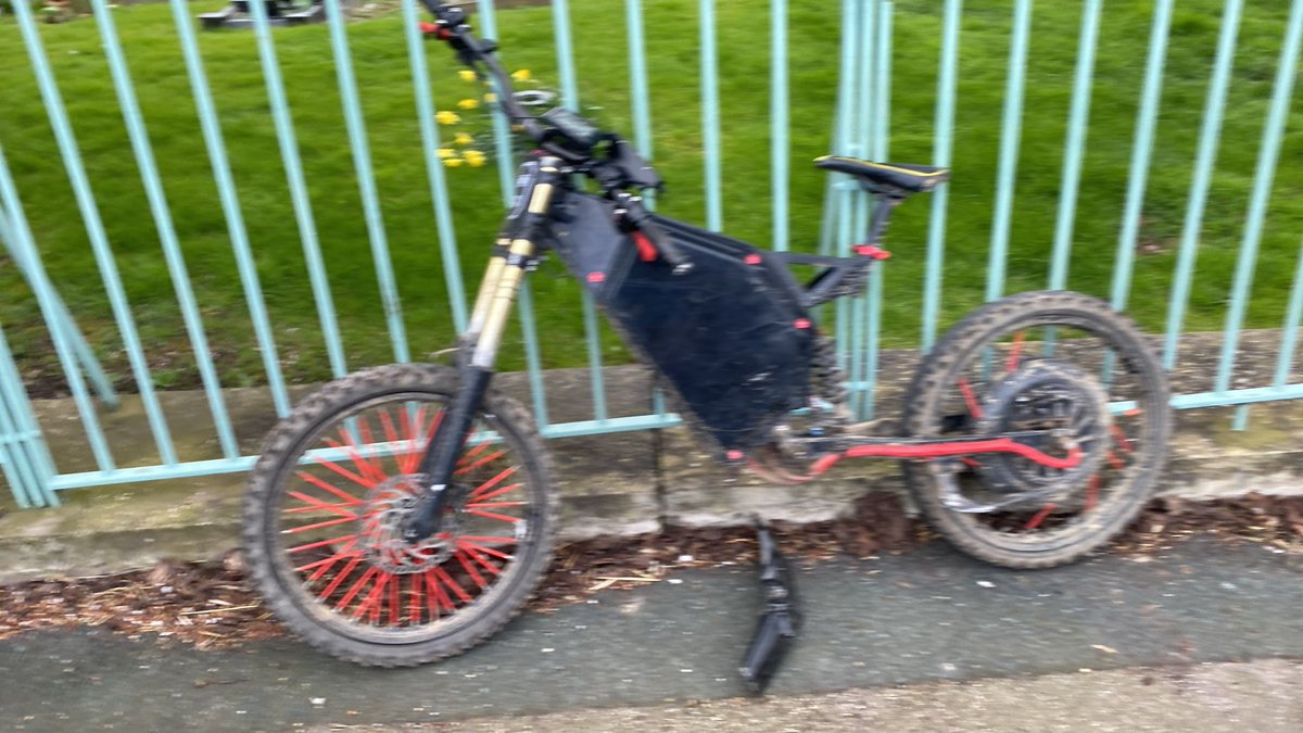 We've just seized this modified electric bike from Sharlston.