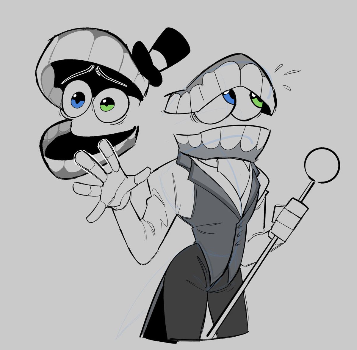 D_bilo4ca's tweet photo. I need more practice in drawing Caine 
Kinda funny post this after his "possessive version" 

#TADC #Caine #theamazingdigitalcircus https://t.co/nSAhtheFC4