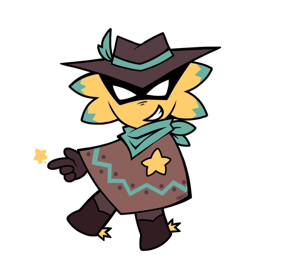 ThorneBrier's tweet image. Starlo art because I missed him :(
Yee haw

The first one is actually a little old but I struggled with the background for like two weeks, whoops
#undertaleyellow #starlo