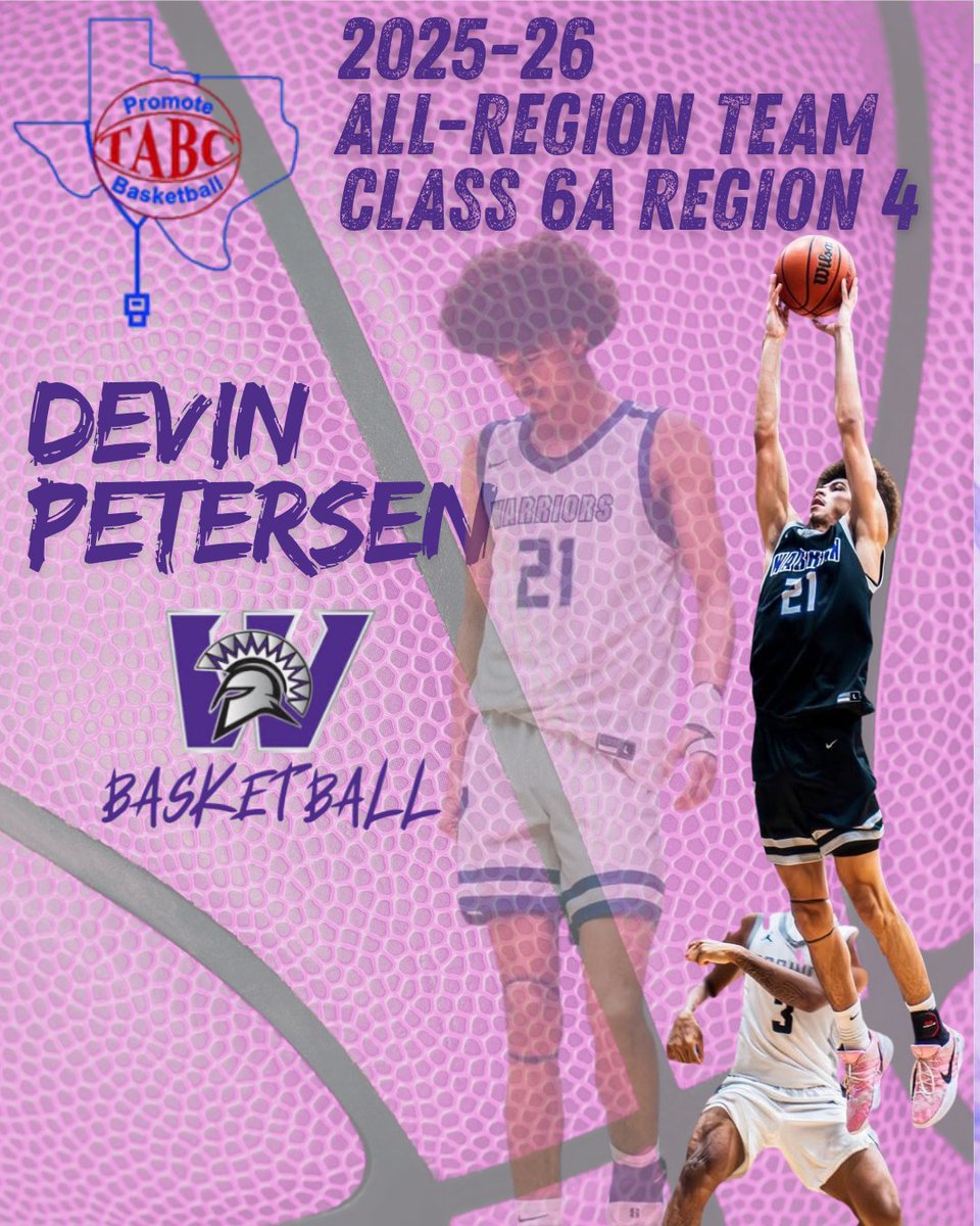 WarrenBoysBball's tweet photo. Congrats to @devinpetersen_7 for being selected to the TABC All Region Team! @NISDWarren @NISDCCA @NISD_Athletics @NISD @JordanNISD https://t.co/UhEpiRxOCs