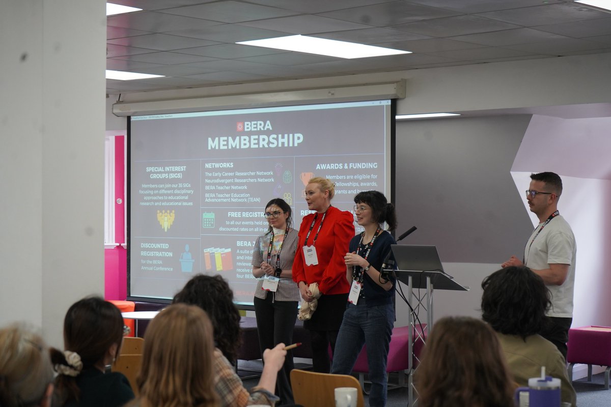 BERANews's tweet image. We’ve just wrapped up the BERA #ECR Conference in Birmingham! Thank you to the keynote speakers, presenters and our ECR convenors for making the event such a success. 👏

We hope everyone left the conference eager and inspired. Join us again next year! 🌟