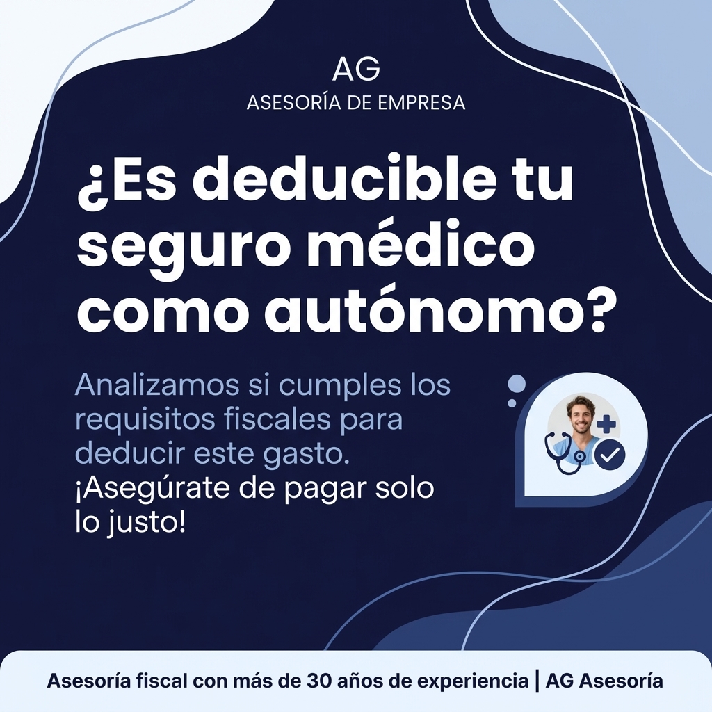 agerlach4's tweet photo. ¿El seguro médico del autónomo desgrava? Sí, en IRPF y con tope: 500 €/persona (1.500 € si hay discapacidad). Sin IVA deducible. Póliza a tu nombre + pago trazable = deducción segura. ¿Quieres que revisemos tu póliza? AG Asesoría. https://t.co/055zP7vMuE