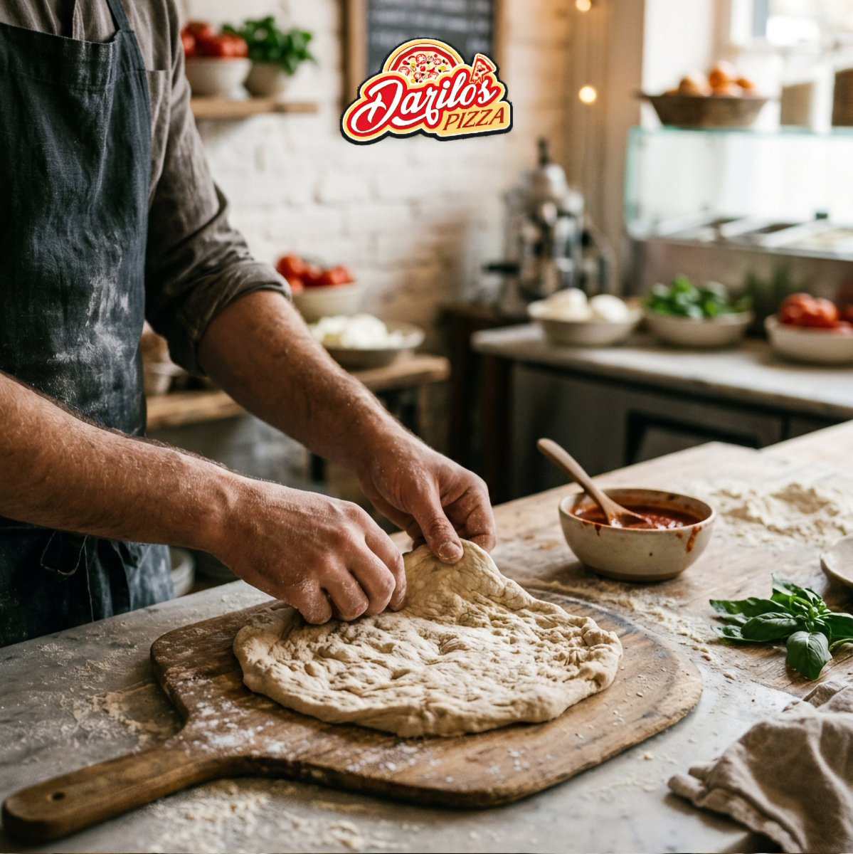 👍🏻 💯% manos.
👎🏻 0% prisas.

✔️ Harina, agua y tiempo: el arte de crear algo extraordinario desde cero.

Elige #DarilosPizza, los auténticos #MaestrosPizzeros de #Illescas #Toledo