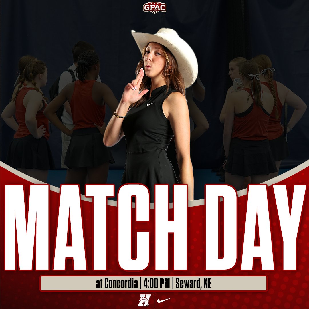 HCBroncoTennis's tweet photo. ❗️IT'S MATCH DAY❗️
Our women are at Concordia for a GPAC matchup today at 4pm!
#GDTBAB https://t.co/sWT92zTBlt