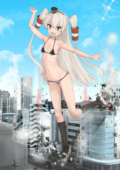 天津風さん巨大化 