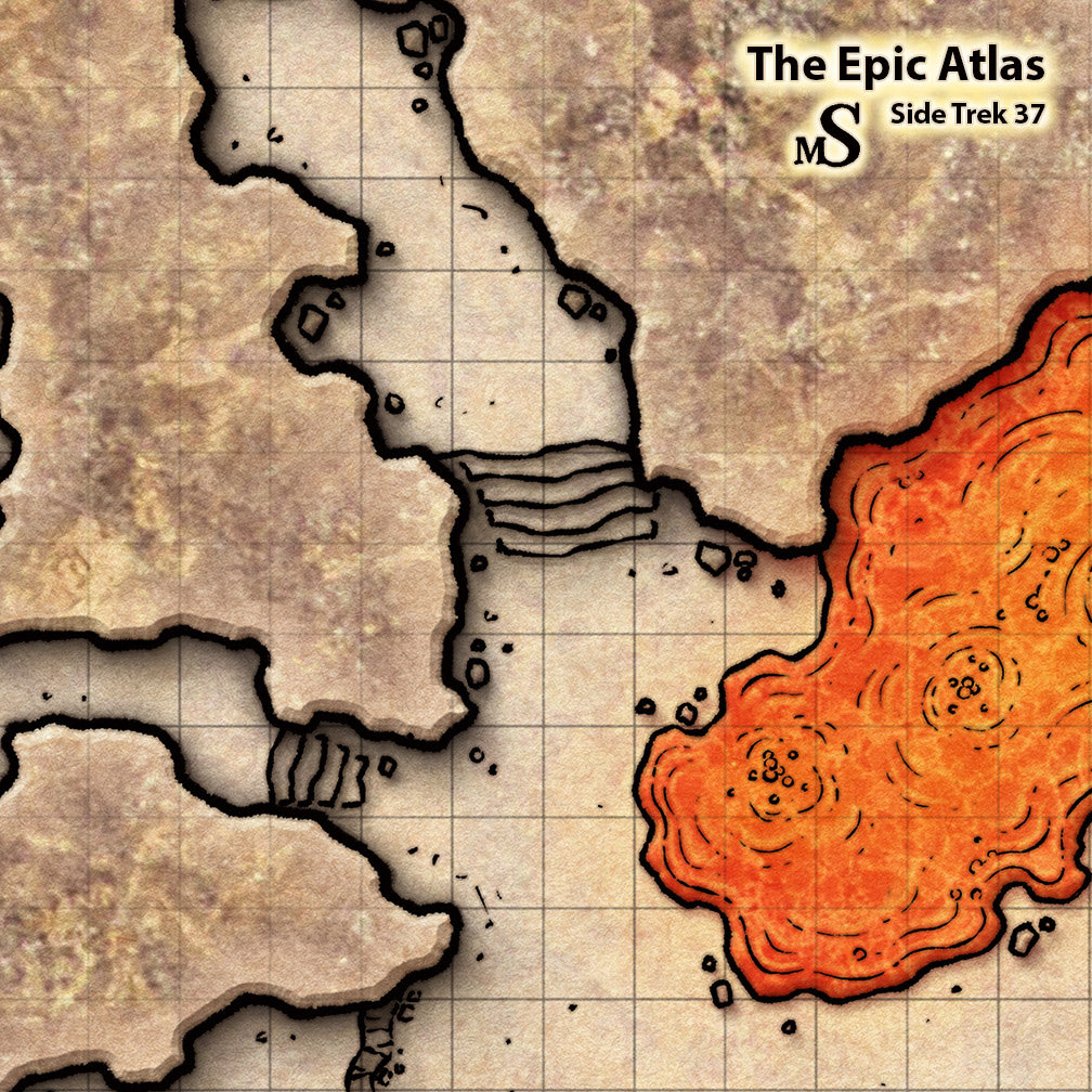 schley's tweet image. Does it feel hot in here to you? These volcanic caves need a cross-breeze because things are getting a bit oppressive in this week’s new side trek from #TheEpicAtlas. ⬇️

#DnD #RPG #fantasy #tabletopgames #map
