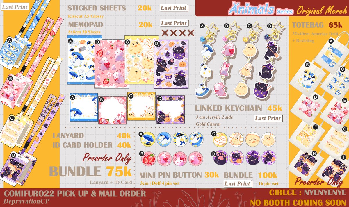 DepravationCP's tweet photo. [5/?]
Animals Series
Fandom : Original Merch

#CF22 #CFXXII #comifuro22catalogue #comifuro22 #cf22catalogue #cfxxiicatalog #comicfrontier #comifuro22catalog #cf22catalog #CFXXIICatalogue #originalmerch #originalmerchandise #originalcharacter https://t.co/PLikHQcBVm