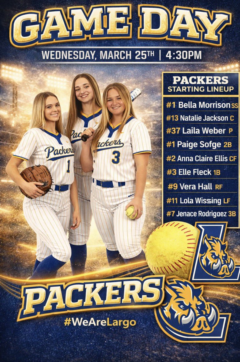 LARGO HIGH SCHOOL PACKERS SOFTBALL🥎 tweet media