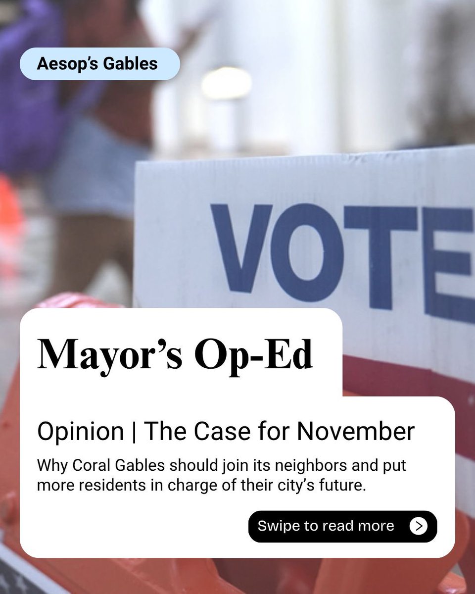 Vince_Lago's tweet photo. In my latest op-ed, I explain why the upcoming April referendums matter. Moving our municipal elections to November will increase voter participation, save the city money &amp; create a government that better reflects the voices of our residents.

Oped Link:

https://t.co/UK3PWsIFDv https://t.co/a9cIcbNFbq