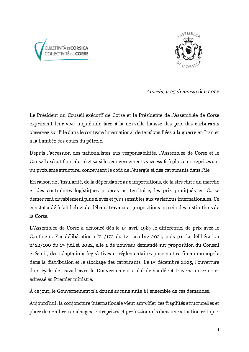 Cullettività di Corsica - Collectivité de Corse tweet media