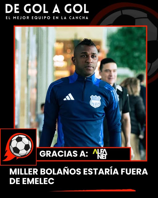Miller Bolaños estaría fuera de Emelec tras una nueva falta disciplinaria shre.ink/LFx1