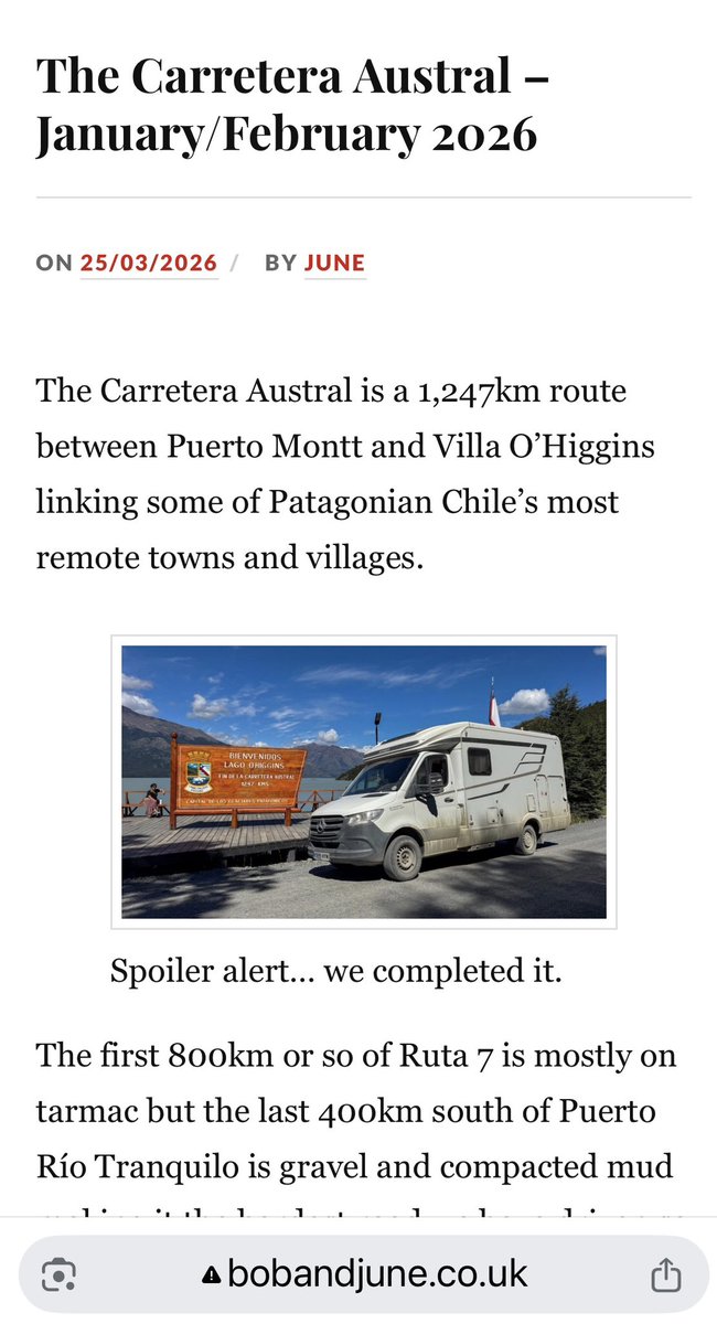 ClewleysOnTour's tweet photo. Latest blog is live. The Carretera Austral 

https://t.co/95qKFOa9QR https://t.co/EX55UWxmGd