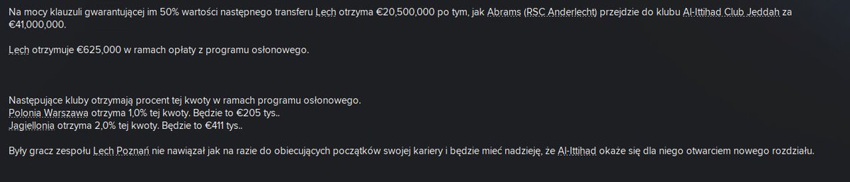 AmazingKBZNPLLP's tweet photo. Kocham klauzule 50% - Abrams to Abramowicz z Jagi xd https://t.co/gLCDQTS2iH