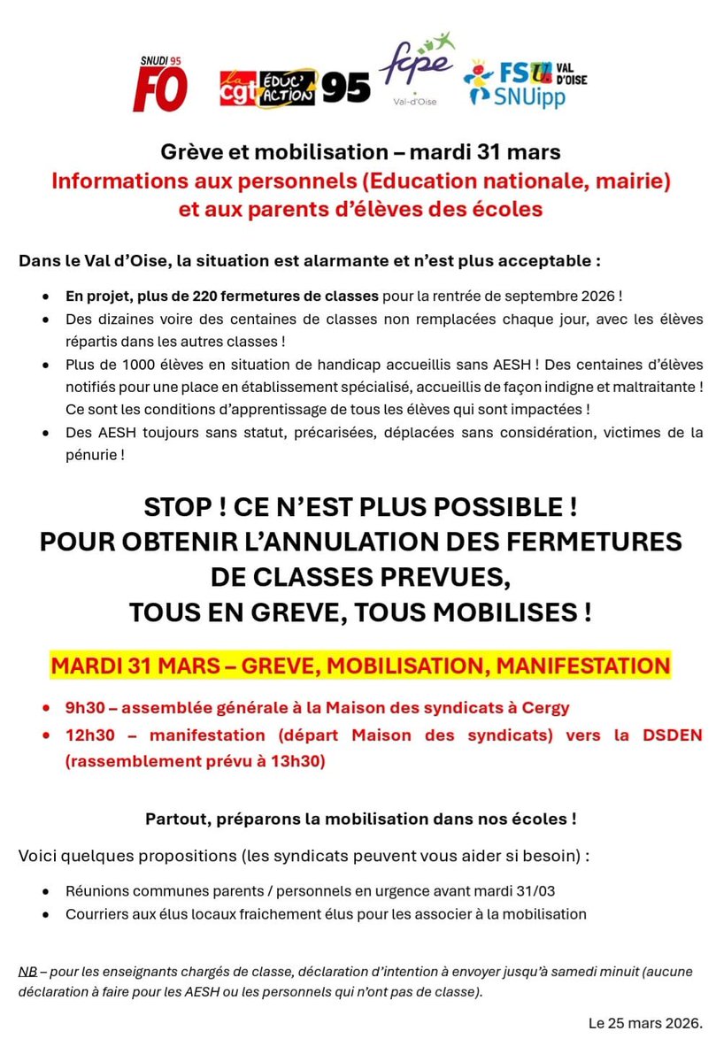 CGT Éduc’action 95 tweet media