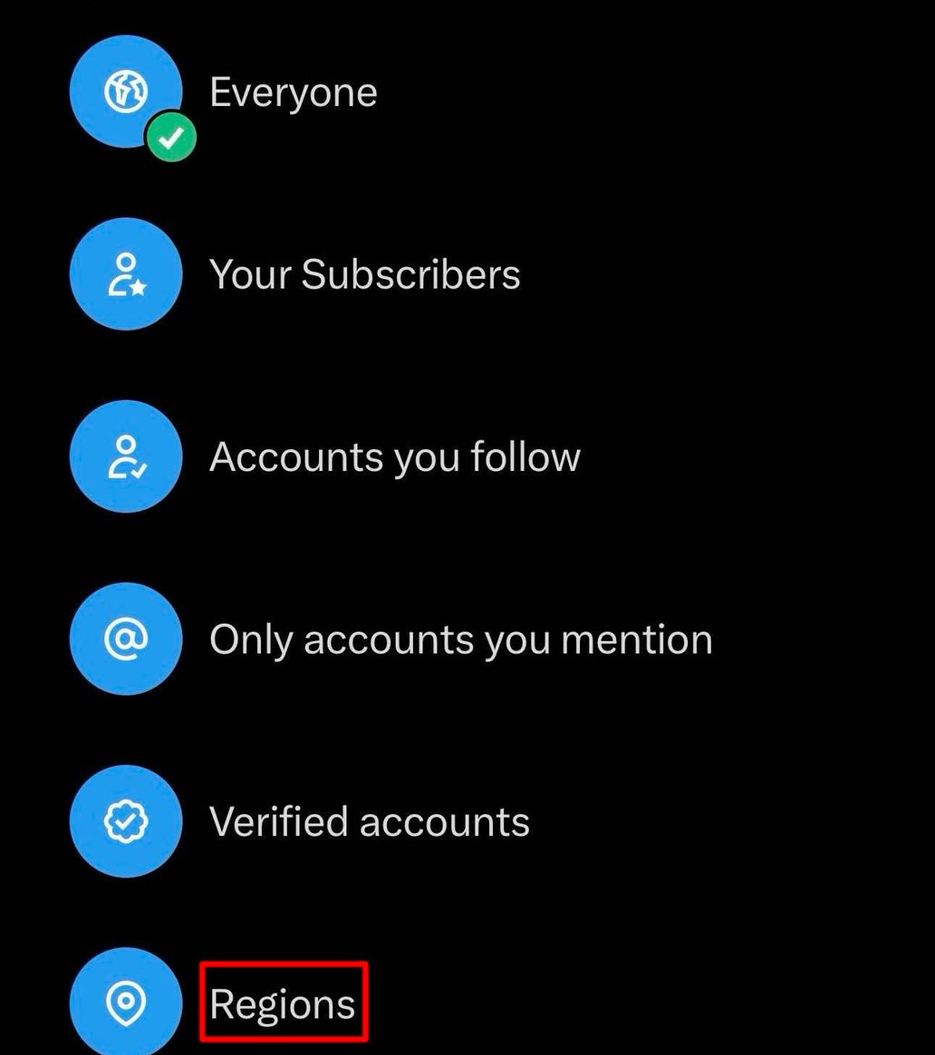CryptoNewsHntrs's tweet photo. JUST IN: X OFFICIALLY LAUNCHES FEATURE ALLOWING USERS TO RESTRICT REPLIES TO POSTS BY REGION
#TechNews #XUpdate #SocialMedia #FeatureLaunch https://t.co/nAcD5xuceH
