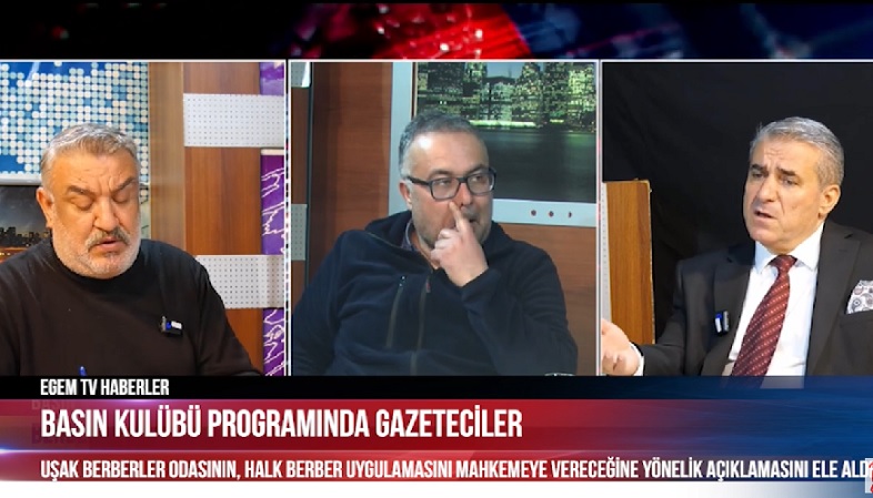 BERBERLER ODASI BAŞKANI MI HAKLI ? BELEDİYE Mİ ? BASIN KULÜBÜ PROGRAMINDA TARTIŞILDI. usakesnafhaber.com/berberler-odas…