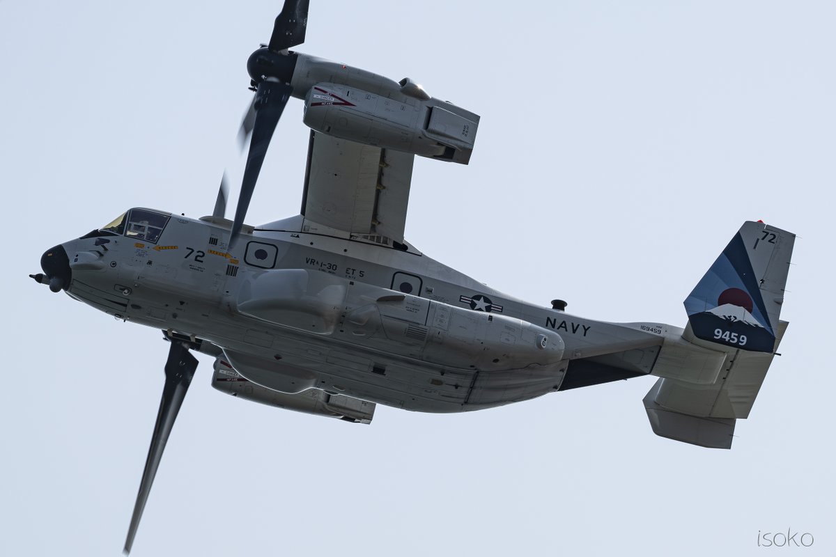 flying_isoko's tweet image. 2026/3/12 MCAS IWAKUNI
CMV-22B Osprey (169459) / 🇺🇸United States Navy (USN)
Fleet Logistics Multi-Mission Squadron 30（VRM-30）DET.5 "Titans" / NF72