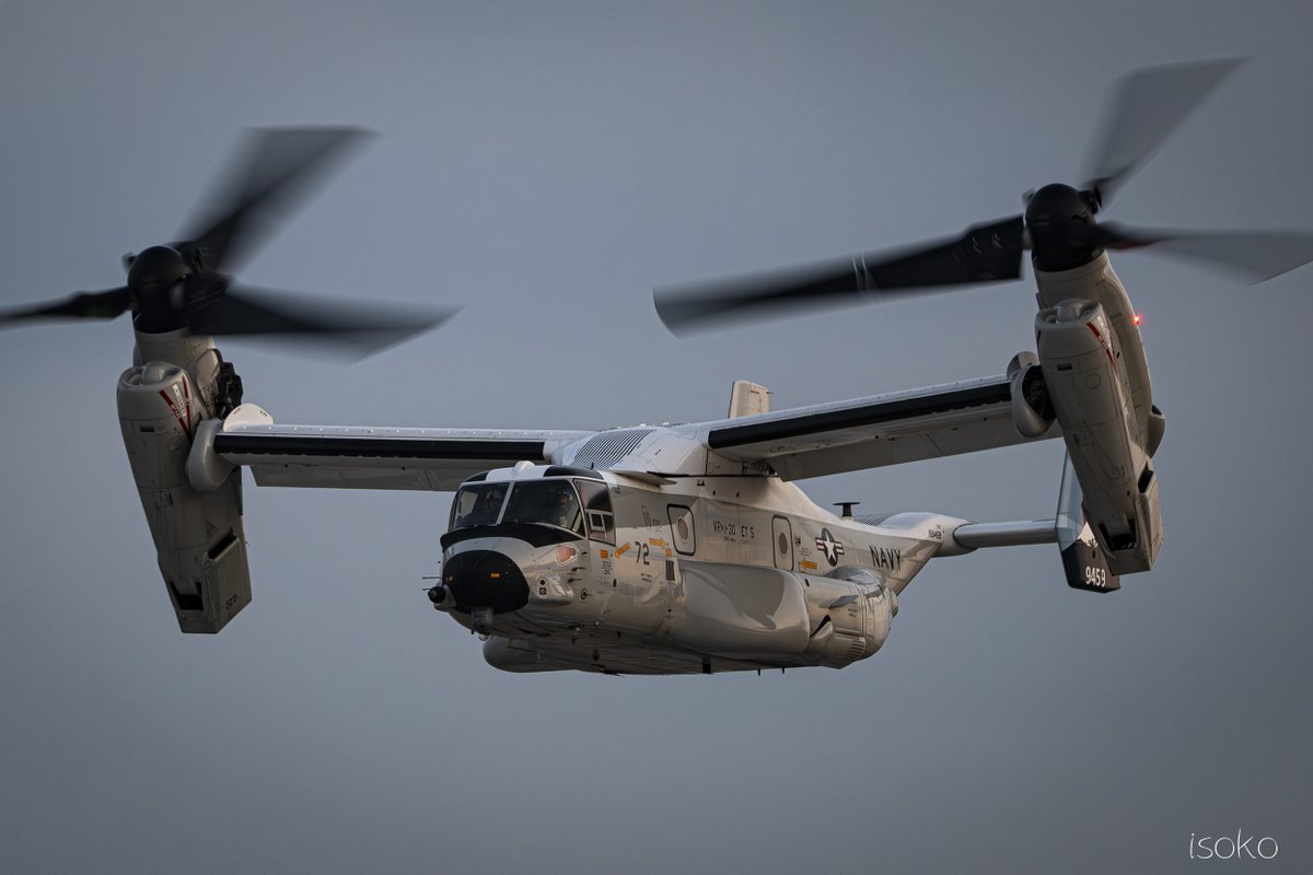 flying_isoko's tweet image. 2026/3/12 MCAS IWAKUNI
CMV-22B Osprey (169459) / 🇺🇸United States Navy (USN)
Fleet Logistics Multi-Mission Squadron 30（VRM-30）DET.5 "Titans" / NF72