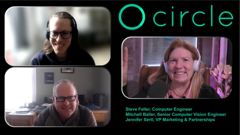 JenniferSertl's tweet image. .@CircleOptics back in the #Podcast studio with Steve Feller, Computer Engineer,  Mitchell Baller, Senior Computer Vision Engineer and Jennifer Sertl, VP Marketing &amp;amp; Partnerships about @NVIDIAGTC  #ComputerVision #CircleOptics HT @ROC_Vox