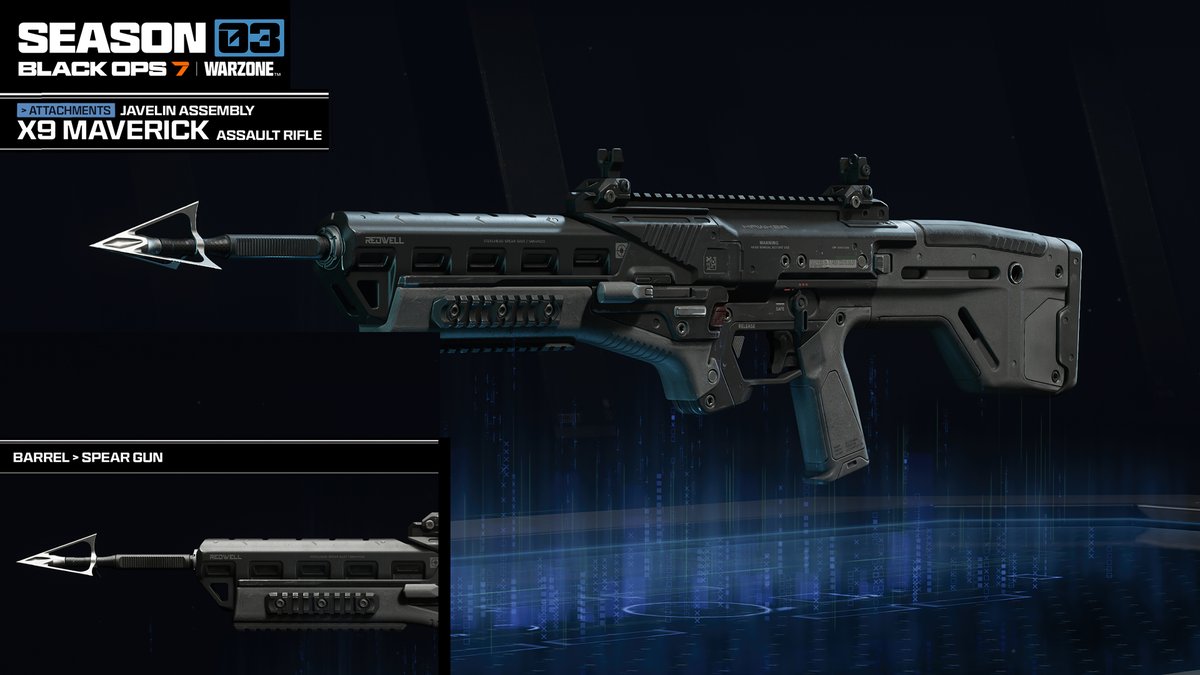 CallofDutyLATAM's tweet photo. Además, obtén nuevos accesorios como la Empuñadura Frontal VAS Convergence para estabilizar el retroceso, una Escopeta acoplada para el Fusil de Precisión Shadow SK, un Spear Gun para el Fusil de Asalto X9 Maverick y mucho más.

Conoce todos los detalles en el #CODBlog 👉 https://t.co/2qVLgvhI2D