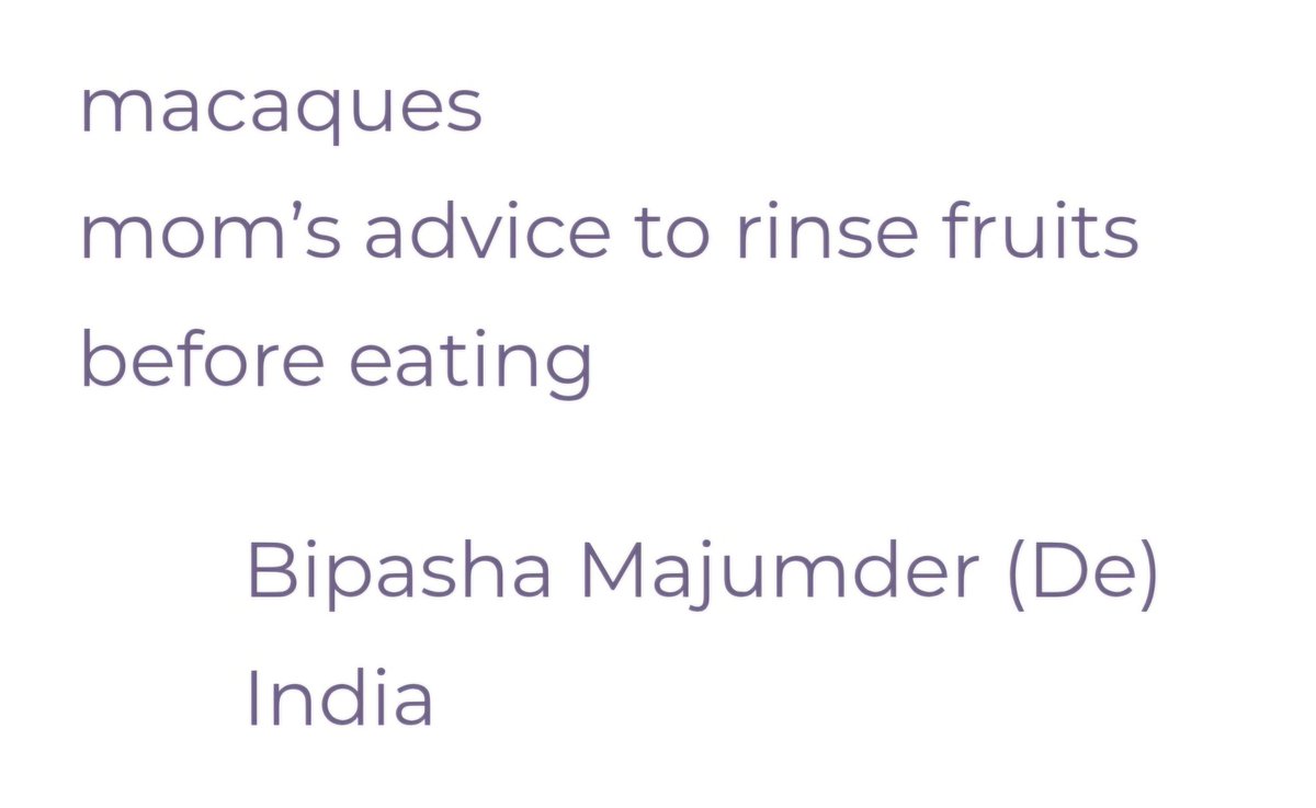 BIPASHADE1's tweet photo. Glad to share with you the following haiku of mine published today in Haiku Dialogue! https://t.co/mOJ67cl7QB