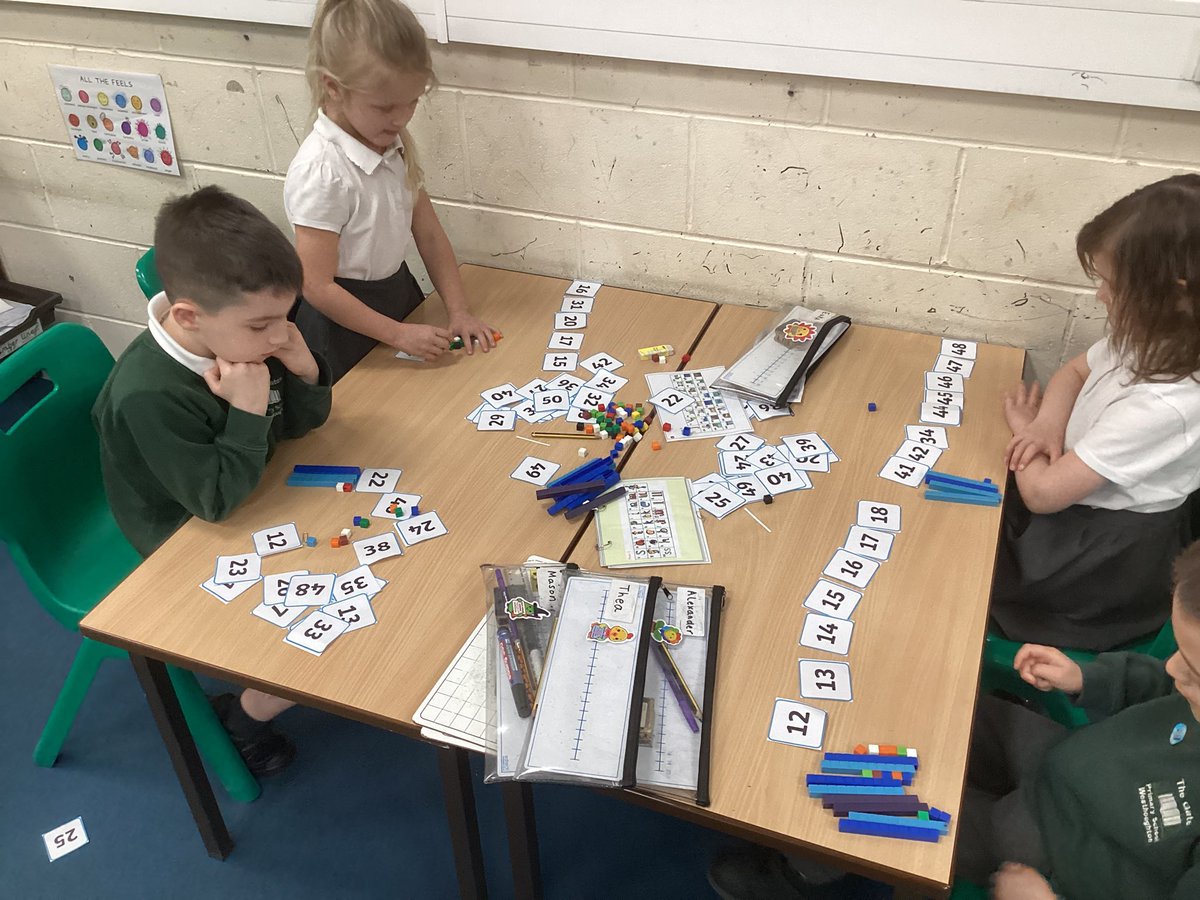 GatesRobins's tweet photo. We have been exploring numbers to 50 today, we looked at how many tens and ones each number has. #thegatesmaths https://t.co/UpYlGwwqQr
