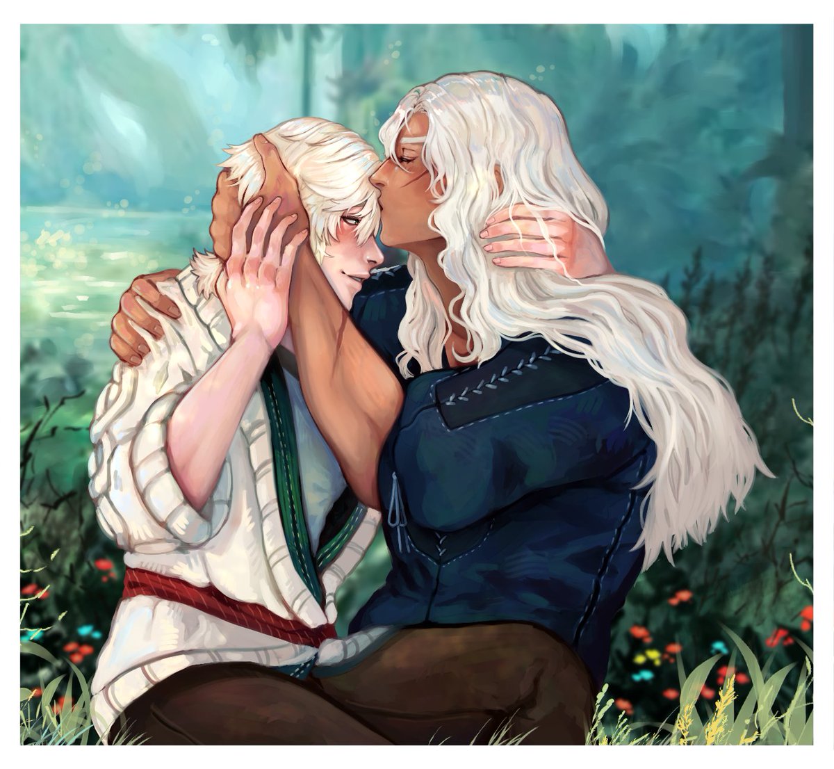 Mothboudoir's tweet photo. The hunter/Erik bug has really bitten me now and gotten me to properly render something again. That's the power of finding characters to obsess over... https://t.co/pZkW7IHJRU