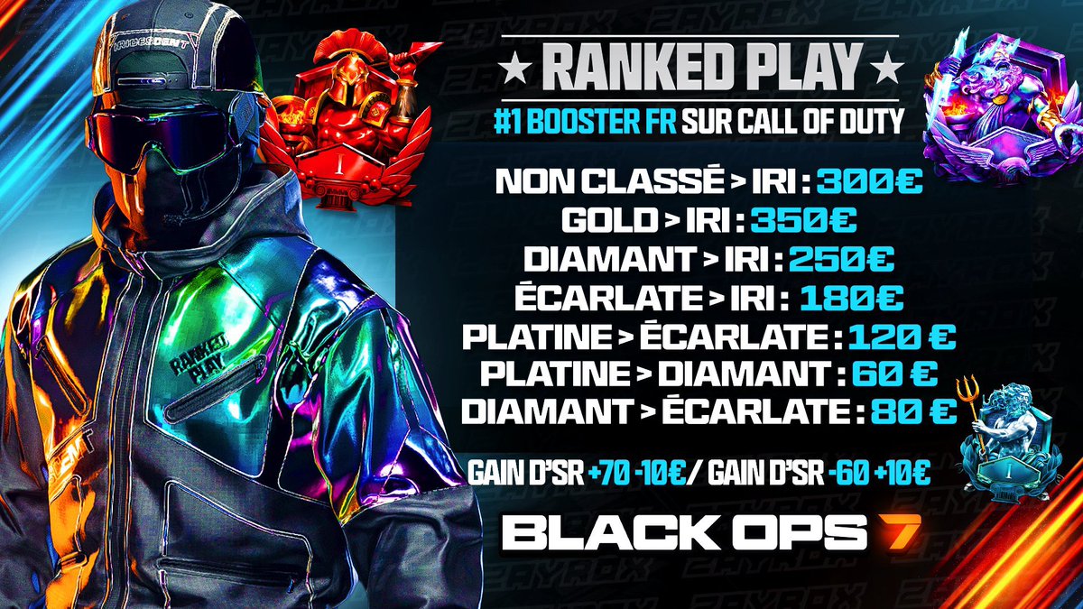 ZayRoX__'s tweet image. Les récompenses pour la SAISON 3 en #RANKED sur #BO7 ! 🤩

Je suis dispo pour vos boosts dès le lancement de la saison pour ceux qui veulent, envoyez-moi un message j’suis dispo en CDL &amp;amp; WARZONE !