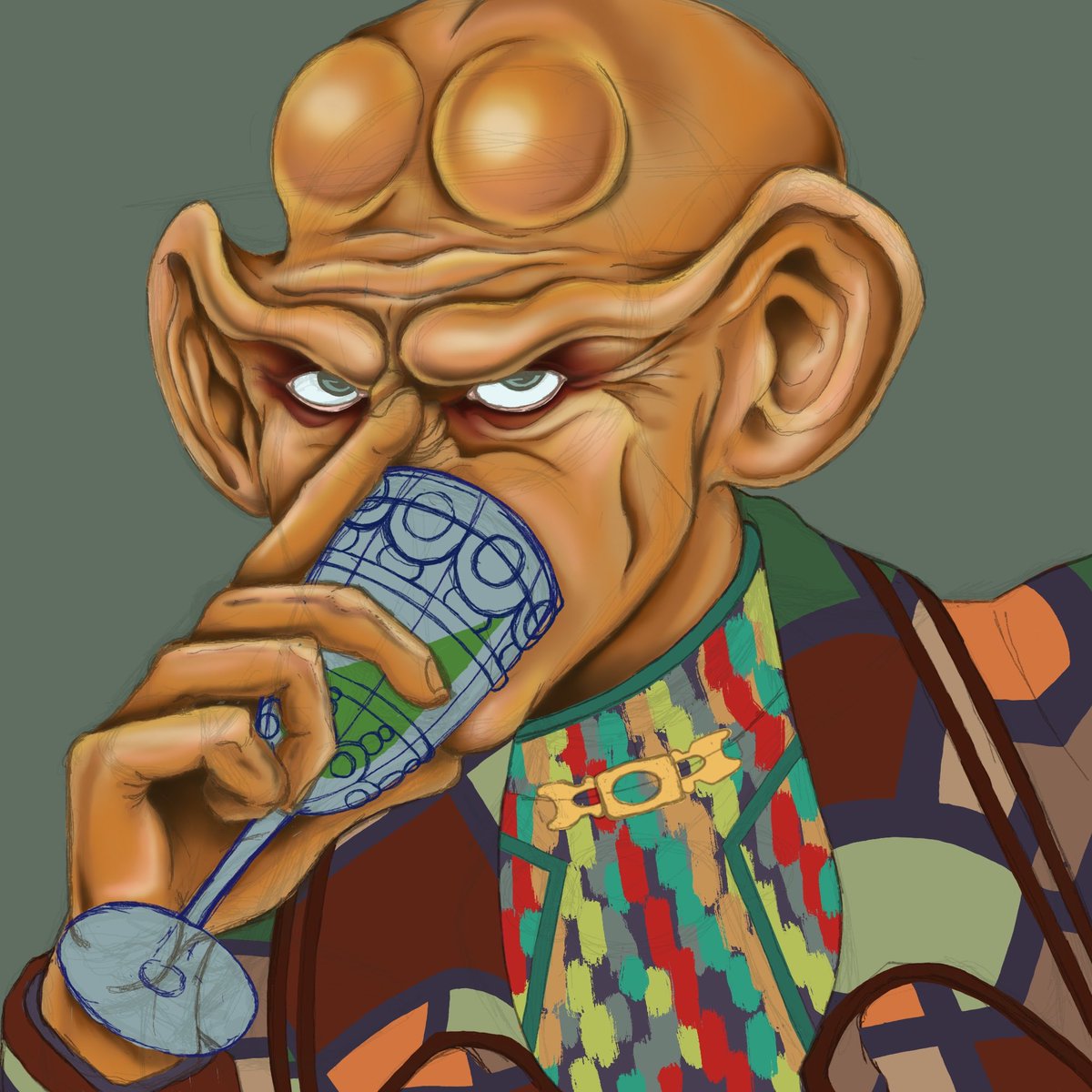 slut_sandwitch's tweet photo. Been watching a lot of DS9 and trying to paint Quark https://t.co/YAb747yguS