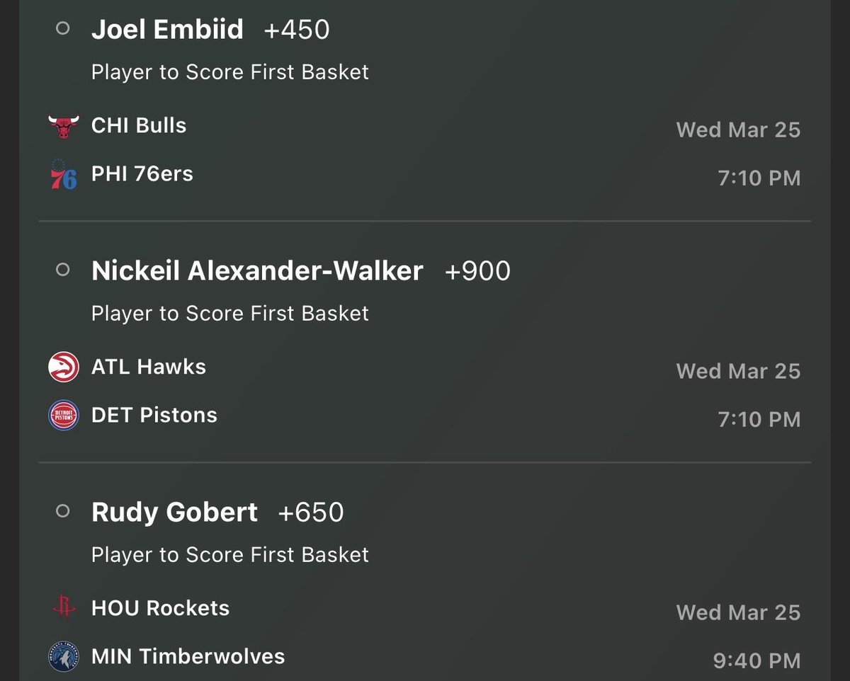 ec_niv's tweet image. Day 9 of posting First Basket till I hit!!
This is it!! 🍀🤞🔮🔮

@Playbook 

#firstbasket #nba #NBAParlay