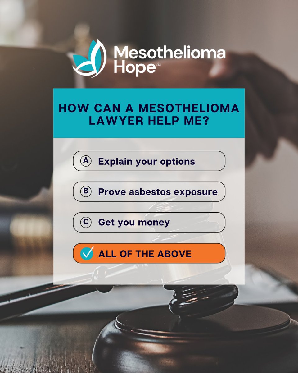 A leading #mesothelioma lawyer will handle the legal process, so you can focus on treatment and time with loved ones. We can help you find the best mesothelioma lawyer near you: bit.ly/4t72oG4