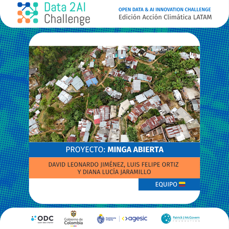 opendatacharter's tweet photo. #Data2AIChallenge |
¿Qué proyectos seleccionados de #Colombia (🇨🇴) están usando #datosabiertos e #IA para enfrentar el cambio climático?
Conocelos ACÁ 👇
🗺️ Minga Abierta: https://t.co/9jUcHVsZiy
💧 AgroClima Platform: https://t.co/Pve4Vr6Qvs
🧵 1/2 https://t.co/8nk2Ef7frl