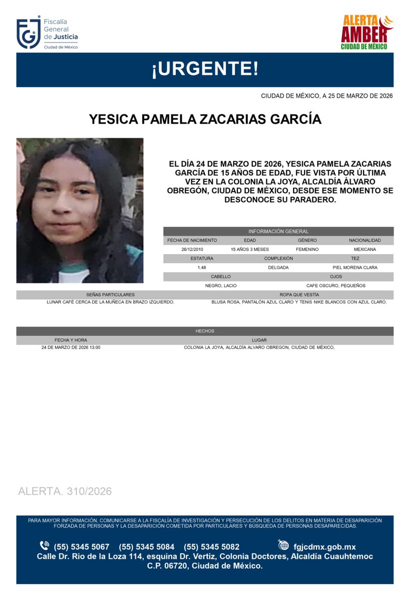 Alerta Amber CDMX tweet media