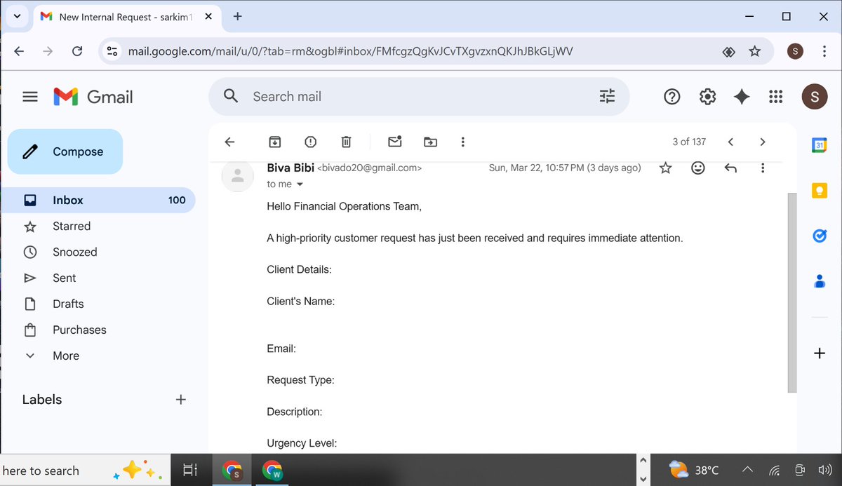 zizaimediba's tweet photo. Me: “This automation should take 2 hours”
Also, me 2 weeks later:
still debugging email routing, and It kept breaking.
I was going slightly crazy 😭
But yeah… it works now🙂↕️🔥 @TechSphereAcad
#Technology #AI #LearningWithTSA #30DaysChallenge https://t.co/pPJlNwewa9