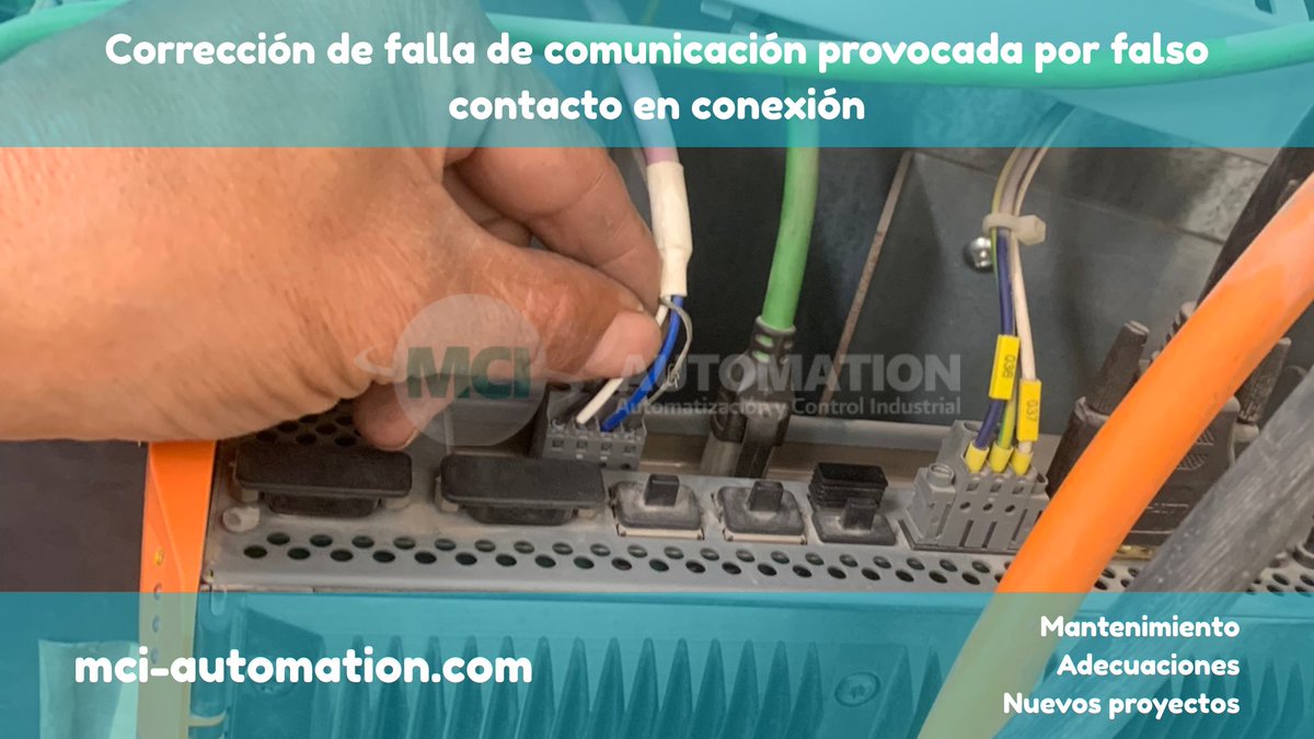 MCIAutomation's tweet image. Cuando una máquina reporta fallas de comunicación, no siempre es un problema del sistema… a veces es una conexión que ya no está haciendo contacto como debería. #Cableado #Electricidad #PLC #Control #Automatizacion #Industria #Mantenimiento #Diagnostico #Fallas #Produccion