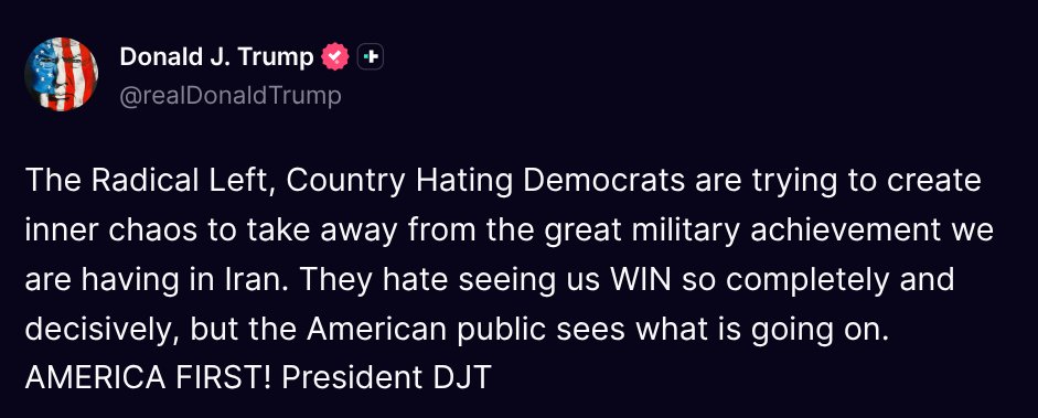 Fan Donald J. Trump 🇺🇸 TRUTH POSTS tweet media