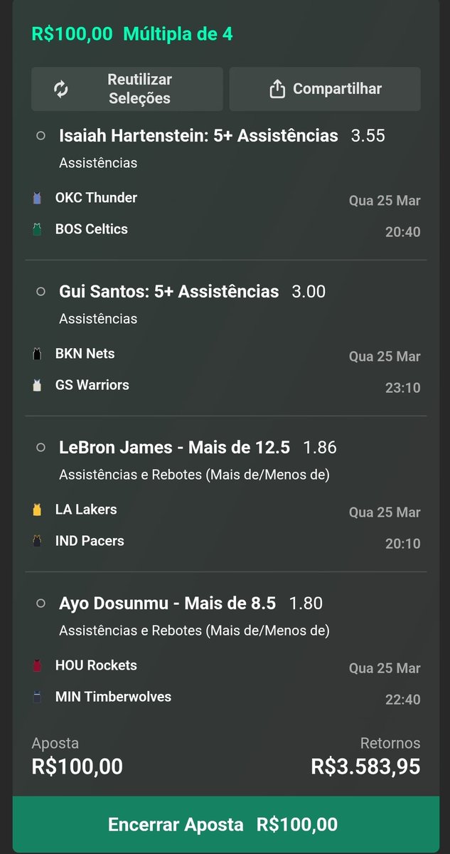Bora buscar essa ODD 35.22 hoje na NBA! Gosto dessas linhas, agora é com eles! 🙏🏻🏀

Deixei o link dela pronto lá no Grupo Gratuito 👇🏻